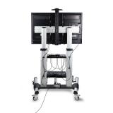 StarTech.com - Carrito Soporte Móvil con Ruedas para TV de Pantalla Plana de 60 a 100 Pulgadas o 100kg - Soporte Rodante Ajustab