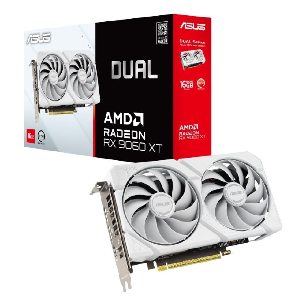ASUS - Dual -RX9060XT-16G-WHITE AMD Radeon RX 9060 XT 16 GB GDDR6