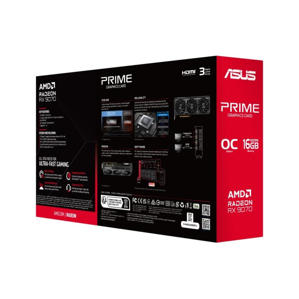 ASUS - Prime -RX9070-O16G-EVO AMD Radeon RX 9070 16 GB GDDR6