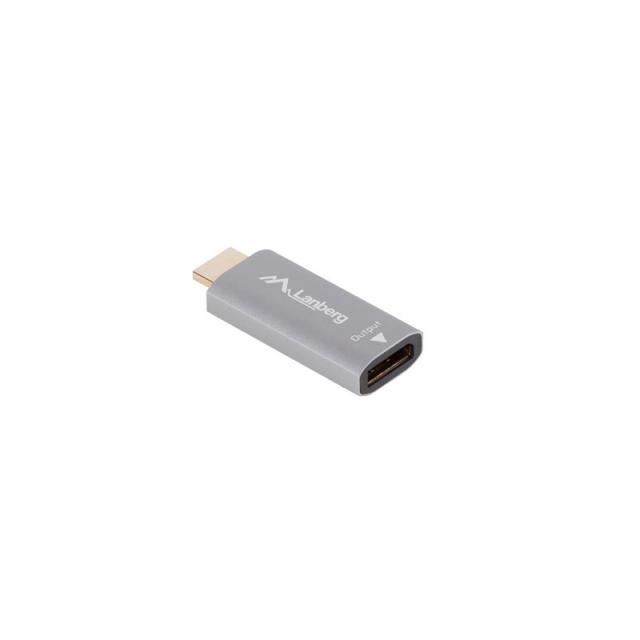 Lanberg - AD-HD-DP-01 adaptador de cable de vídeo 0 m HDMI tipo A (Estándar) DisplayPort Plata