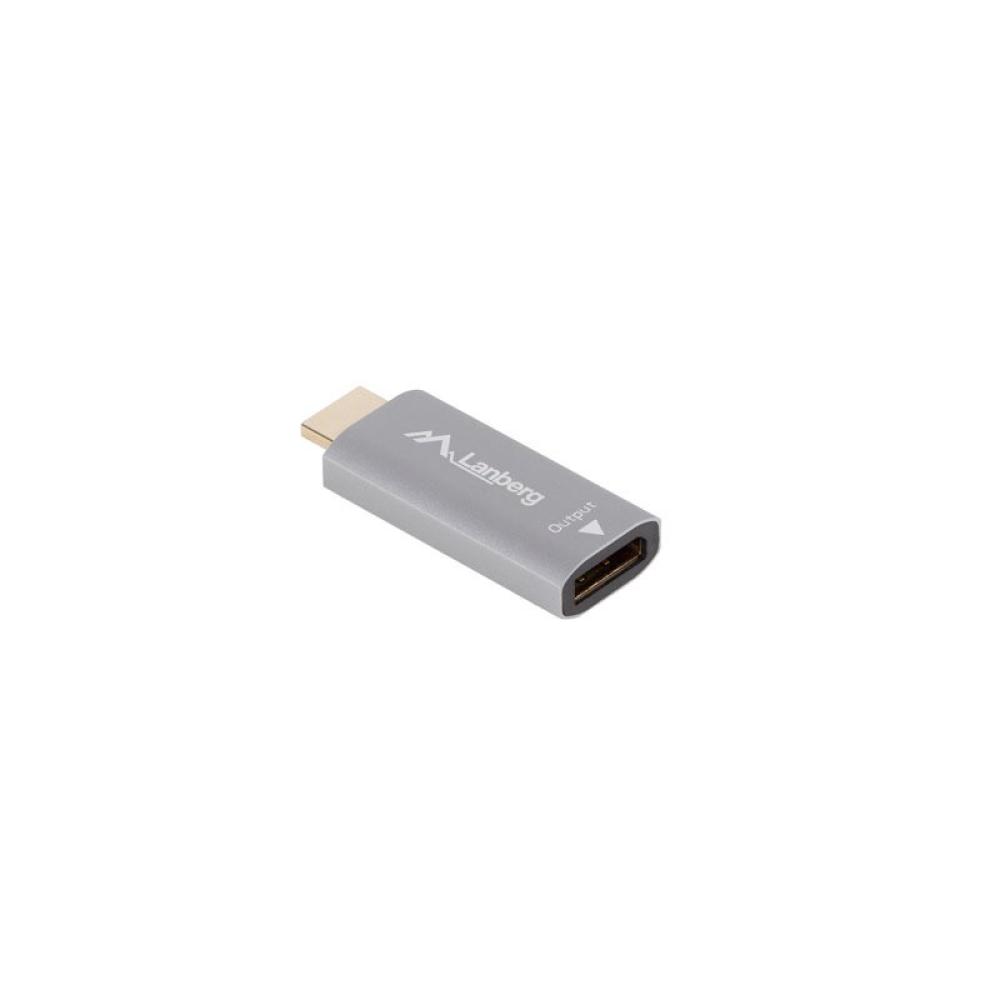 Lanberg - AD-HD-DP-01 adaptador de cable de vídeo 0 m HDMI tipo A (Estándar) DisplayPort Plata