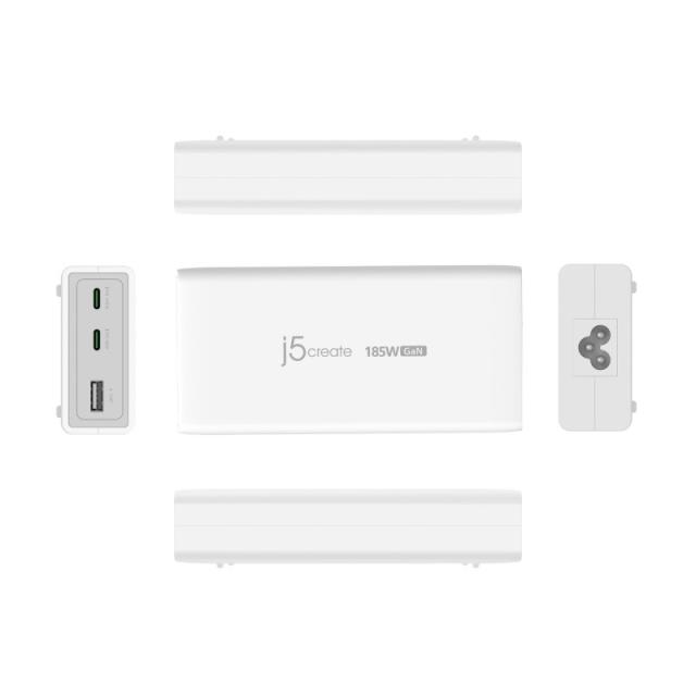 j5create - JUP37185W-EN cargador de dispositivo móvil Universal Blanco Corriente alterna Carga rápida Interior
