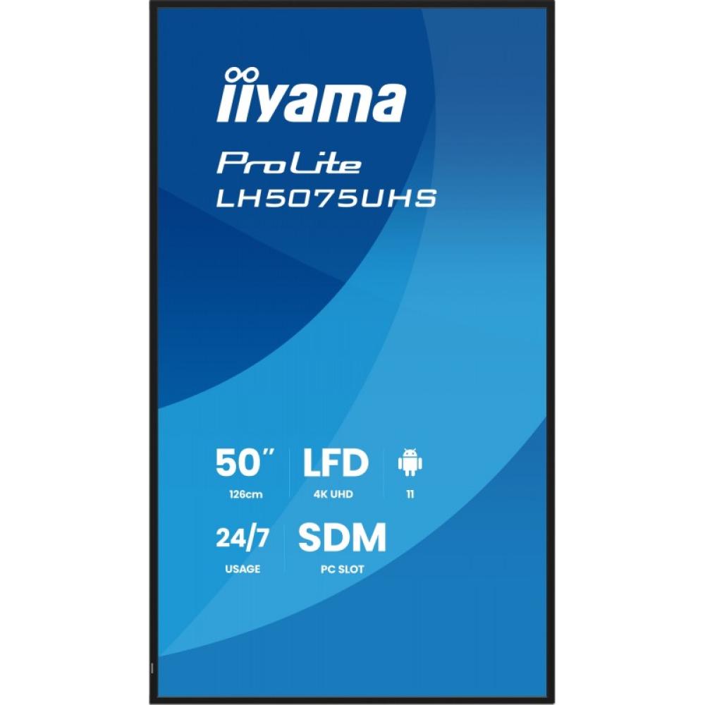 iiyama - LH5075UHS-B2AG pantalla de señalización Pantalla plana para señalización digital 125,7 cm (49.5") LCD Wifi 500 cd / m²