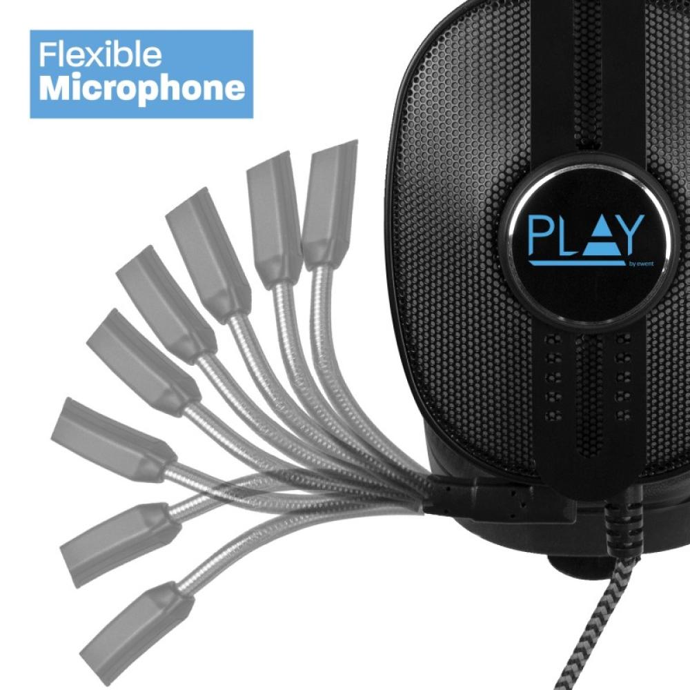 Ewent - Play PL3321 Auriculares Alámbrico Diadema Juego Negro