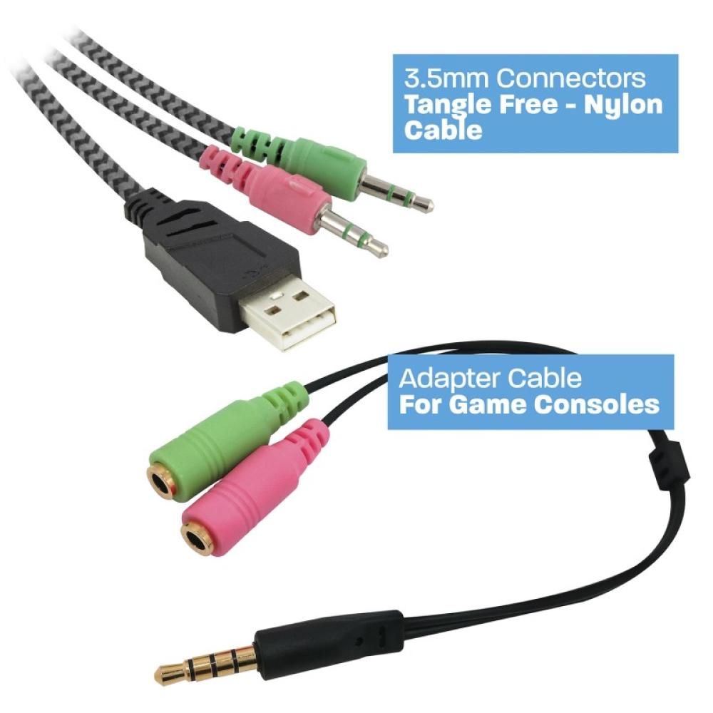 Ewent - Play PL3321 Auriculares Alámbrico Diadema Juego Negro