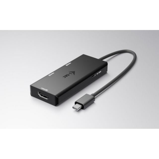 i-tec - USB-C Triple 4K HDMI Video Adapter, Power Delivery 100W