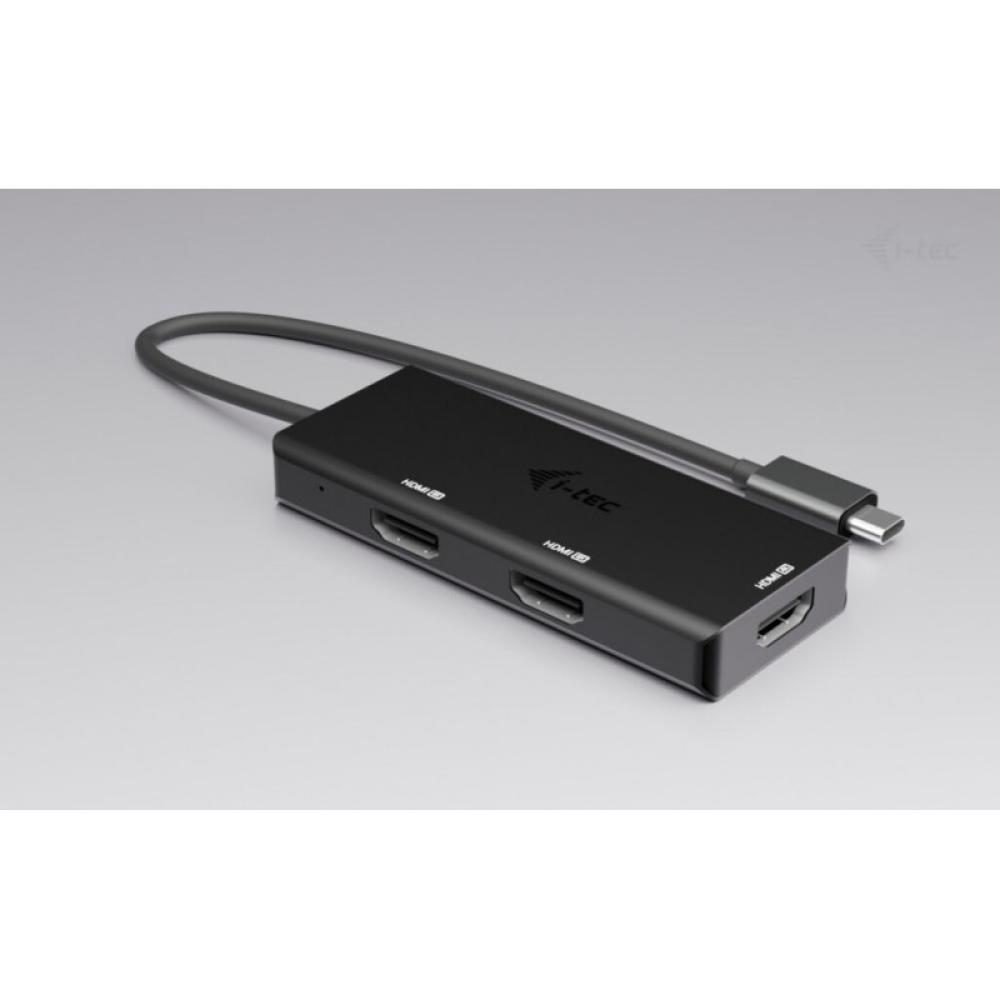 i-tec - USB-C Triple 4K HDMI Video Adapter, Power Delivery 100W