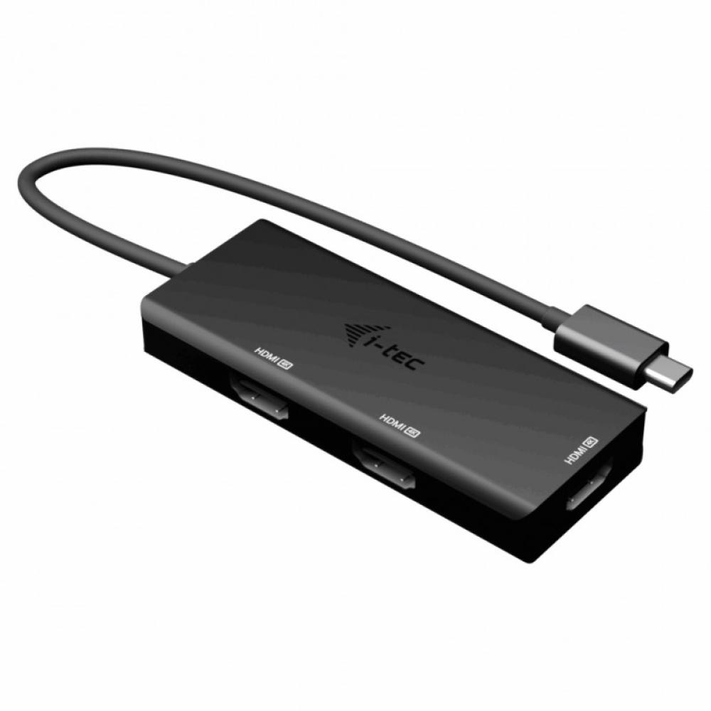 i-tec - USB-C Triple 4K HDMI Video Adapter, Power Delivery 100W