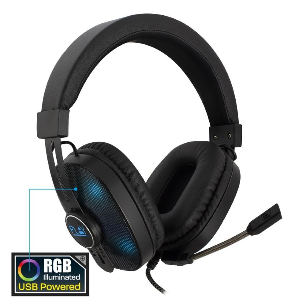 Ewent - Play PL3321 Auriculares Alámbrico Diadema Juego Negro