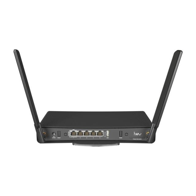Mikrotik - hAP ax³ router inalámbrico Gigabit Ethernet Doble banda (2,4 GHz / 5 GHz) Negro