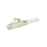 StarTech.com - Cable de 1,5m Cat6 Ethernet de Red Blanco - RJ45 sin Enganches - 24AWG