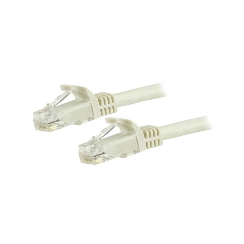 StarTech.com - Cable de 1,5m Cat6 Ethernet de Red Blanco - RJ45 sin Enganches - 24AWG
