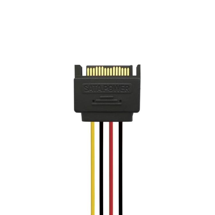 AISENS - A131-0353 cable de SATA 0,2 m SATA de 15 pines 2 x SATA de 15 pines Negro, Rojo, Amarillo