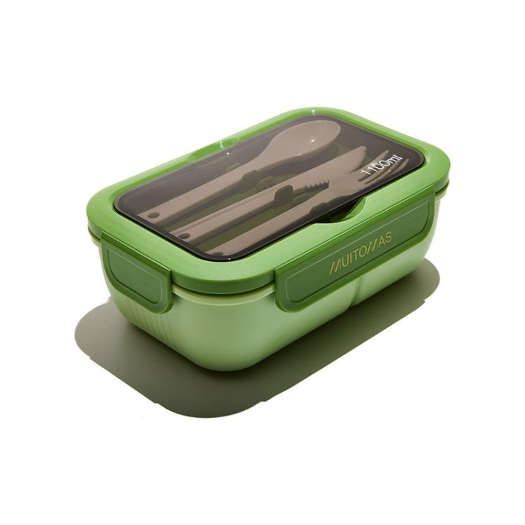 Muitomas - LUNCHBOXSGN fiambrera Táper 1,1 L Plástico Negro, Verde 1 pieza(s)