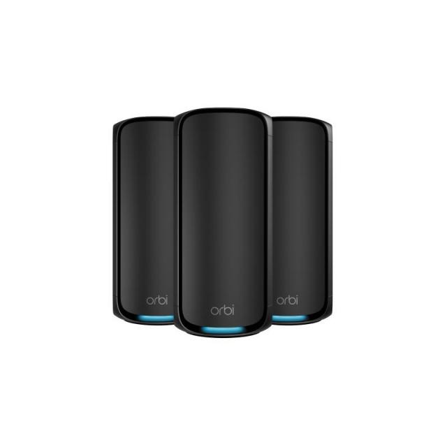 NETGEAR - Orbi 970 Series Quad-Band WiFi 7, 3-Pack Quad-band (2.4 GHz / 5 GHz-1 / 5 GHz-2 / 6 GHz) Wi-Fi 6 (802.11ax) Negro Inte