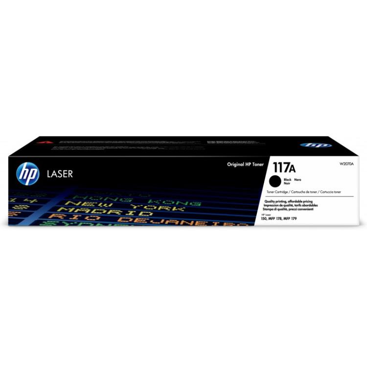 HP - Cartucho de tóner Original Laser 117A negro