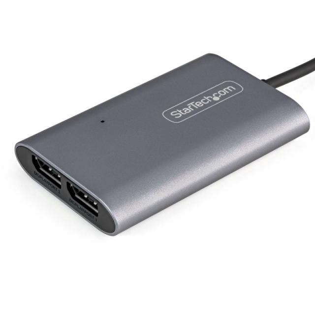StarTech.com - Adaptador Thunderbolt 3 a Dos Puertos DisplayPort DP 1.4 - Adaptador Thunderbolt 3 a DP de 2 Monitores 4K de 60Hz