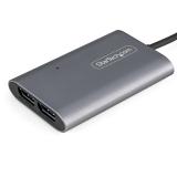 StarTech.com - Adaptador Thunderbolt 3 a Dos Puertos DisplayPort DP 1.4 - Adaptador Thunderbolt 3 a DP de 2 Monitores 4K de 60Hz