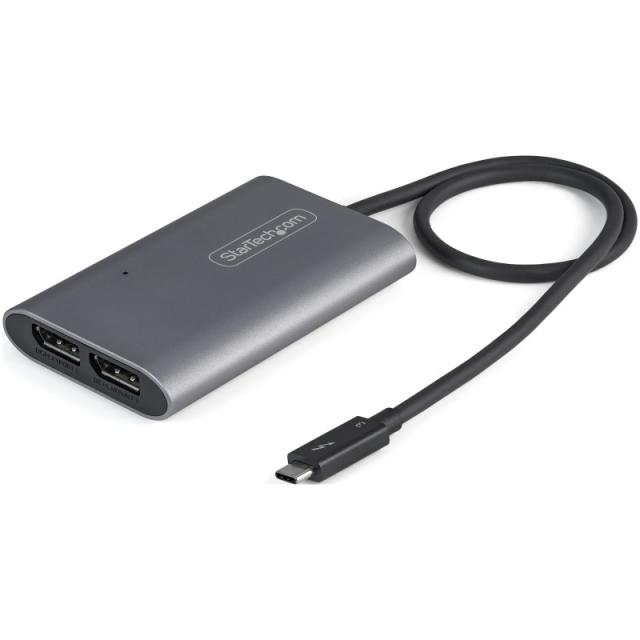 StarTech.com - Adaptador Thunderbolt 3 a Dos Puertos DisplayPort DP 1.4 - Adaptador Thunderbolt 3 a DP de 2 Monitores 4K de 60Hz
