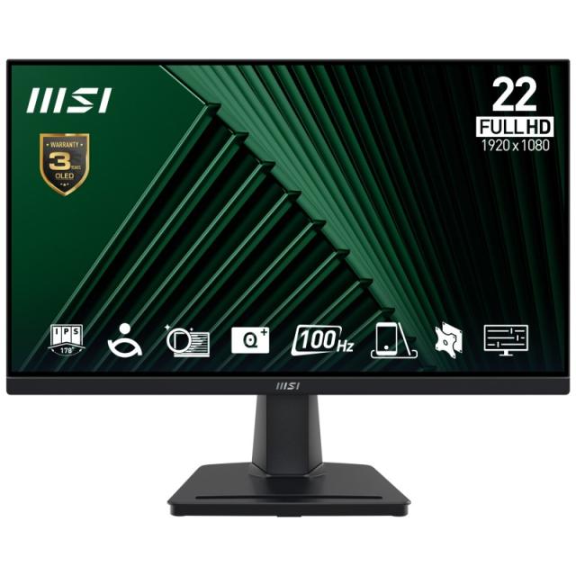 MSI - Pro MP225V pantalla para PC 54,5 cm (21.4") 1920 x 1080 Pixeles Full HD LCD Negro