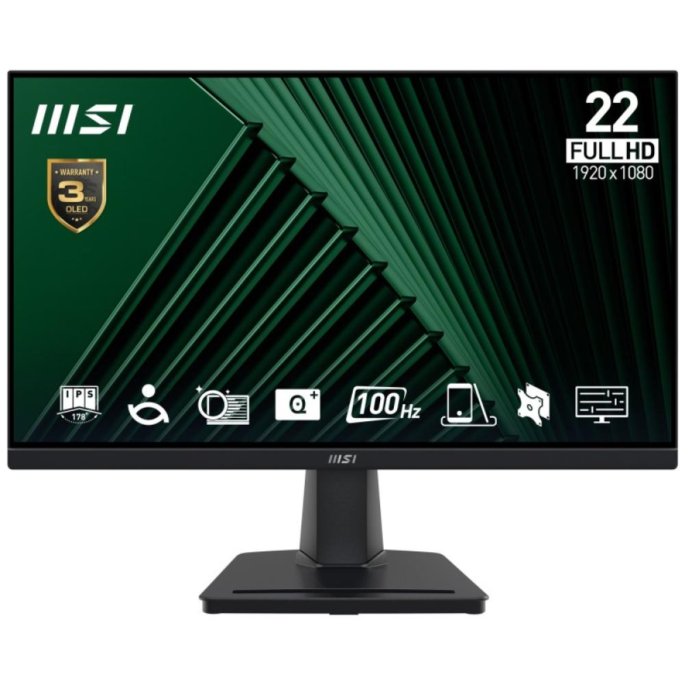 MSI - Pro MP225V pantalla para PC 54,5 cm (21.4") 1920 x 1080 Pixeles Full HD LCD Negro