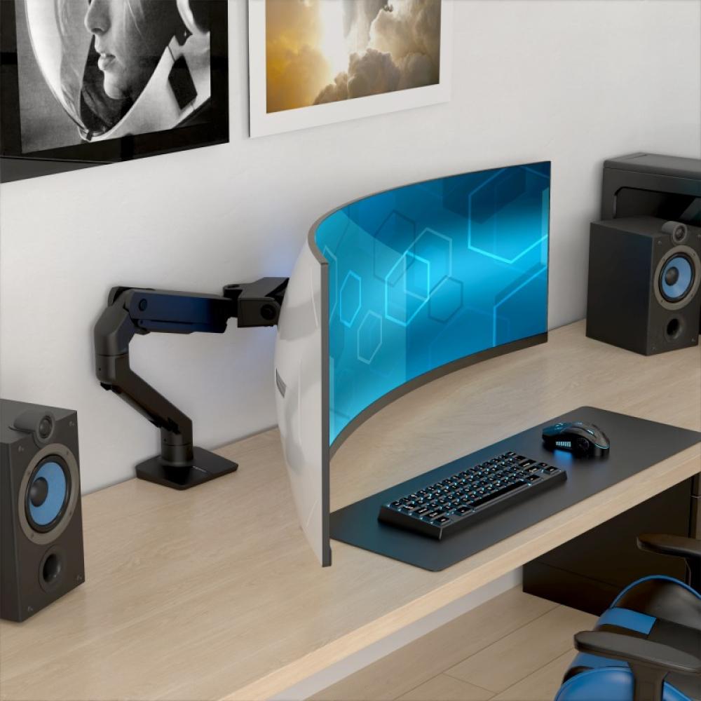 Ergotron - HX Series HX ARM WITH VERY HEAVY DUTY PIVOT DESK 144,8 cm (57") Escritorio Negro