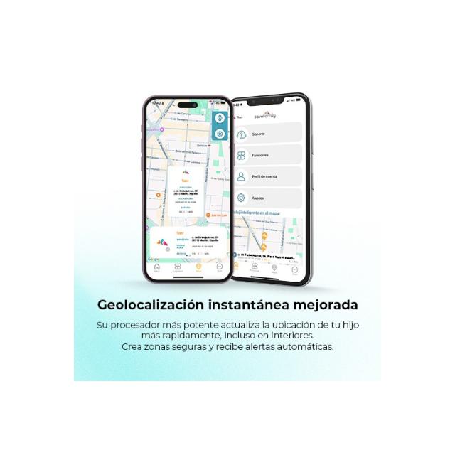 SaveFamily - 8436628090109 Relojes inteligentes y deportivos 5,08 cm (2") AMOLED 20 mm Digital Pantalla táctil Negro GPS (satéli