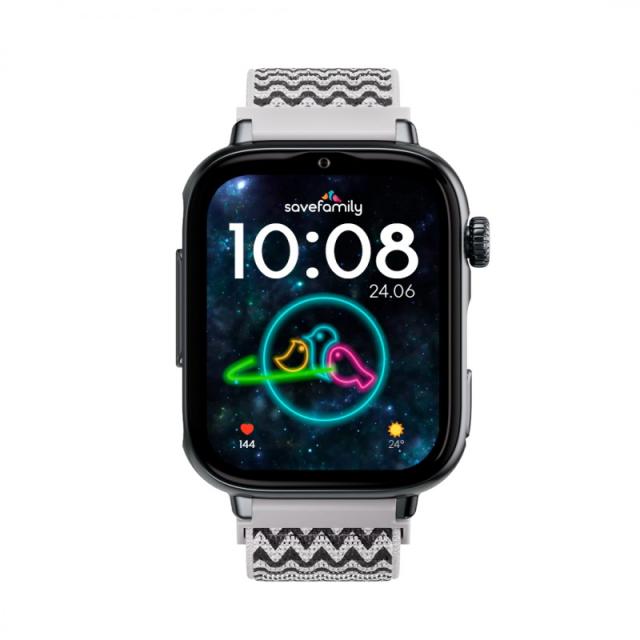 SaveFamily - 8436628090109 Relojes inteligentes y deportivos 5,08 cm (2") AMOLED 20 mm Digital Pantalla táctil Negro GPS (satéli