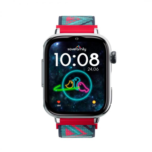 SaveFamily - 8436628090055 Relojes inteligentes y deportivos 5,08 cm (2") AMOLED 20 mm Digital Pantalla táctil Plata