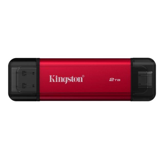Kingston Technology - 2TB Dual USB-A/C Portable SSD, Up to 1050MB/s USB 3.2 Gen 2