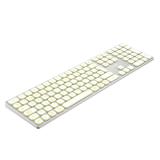 CoolBox - TECLADO INALAMBRICO RETROILUMINADO MOONLIGHT KEY B431 USB-C+BT5.1+RF2.4G BLANCO DE ALUMINIO