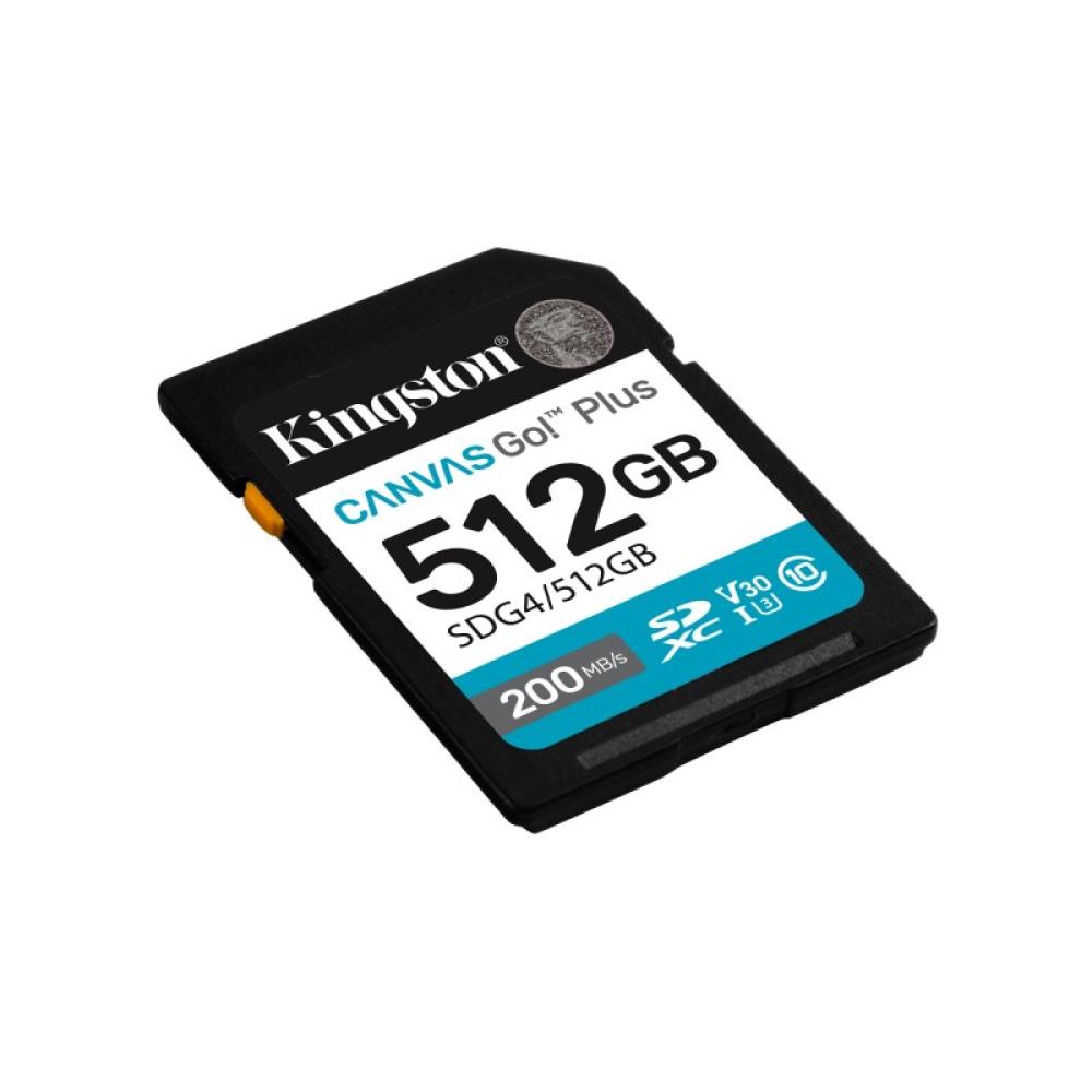 Kingston Technology - Canvas Go! Plus 512GB SDXC Canvas Go Plus Gen4 200MB/s C10 UHS-I U3 V30