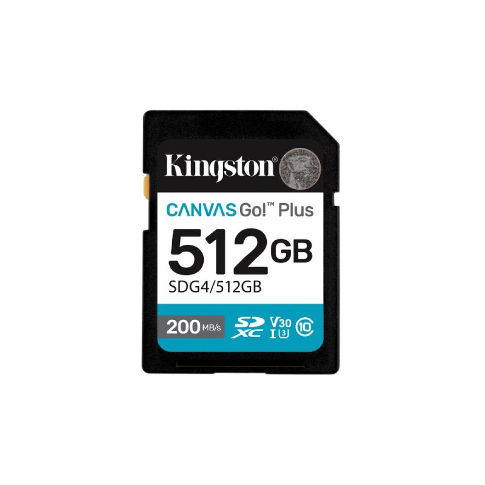 Kingston Technology - Canvas Go! Plus 512GB SDXC Canvas Go Plus Gen4 200MB/s C10 UHS-I U3 V30