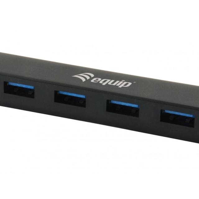 Equip - 128954 hub de interfaz USB 3.2 Gen 1 (3.1 Gen 1) Type-C 5000 Mbit/s Negro