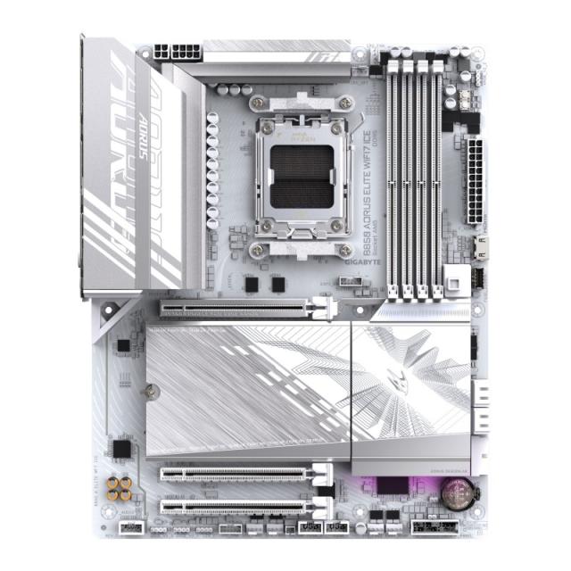 GIGABYTE - B850 AORUS ELITE WIFI7 ICE Placa Base - Procesadores AMD Ryzen Serie 9000, VRM digital de 14+2+2 fases, hasta 8200MHz