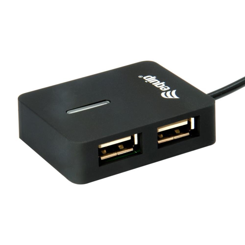 Equip - 128952 hub de interfaz USB 2.0 480 Mbit/s Negro
