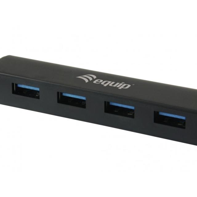 Equip - 128953 hub de interfaz USB 3.2 Gen 1 (3.1 Gen 1) Type-A 5000 Mbit/s Negro