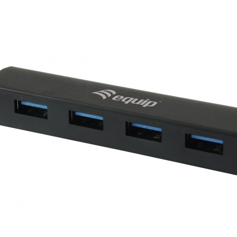 Equip - 128953 hub de interfaz USB 3.2 Gen 1 (3.1 Gen 1) Type-A 5000 Mbit/s Negro