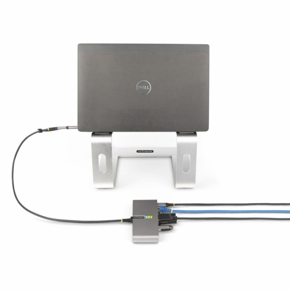 StarTech.com - Hub Ladrón USB-C de 2 Puertos USB-A de 5Gbps con Red RJ45 Ethernet Gigabit y Puerto Serie DB9 RS232 FTDI - Concen