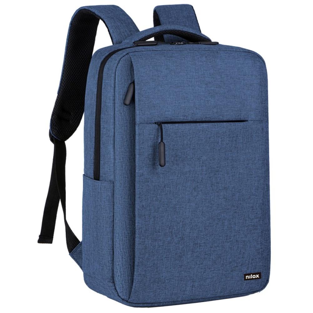 Nilox - Mochila Professional Para Portátil De Hasta 15.6" - Azul