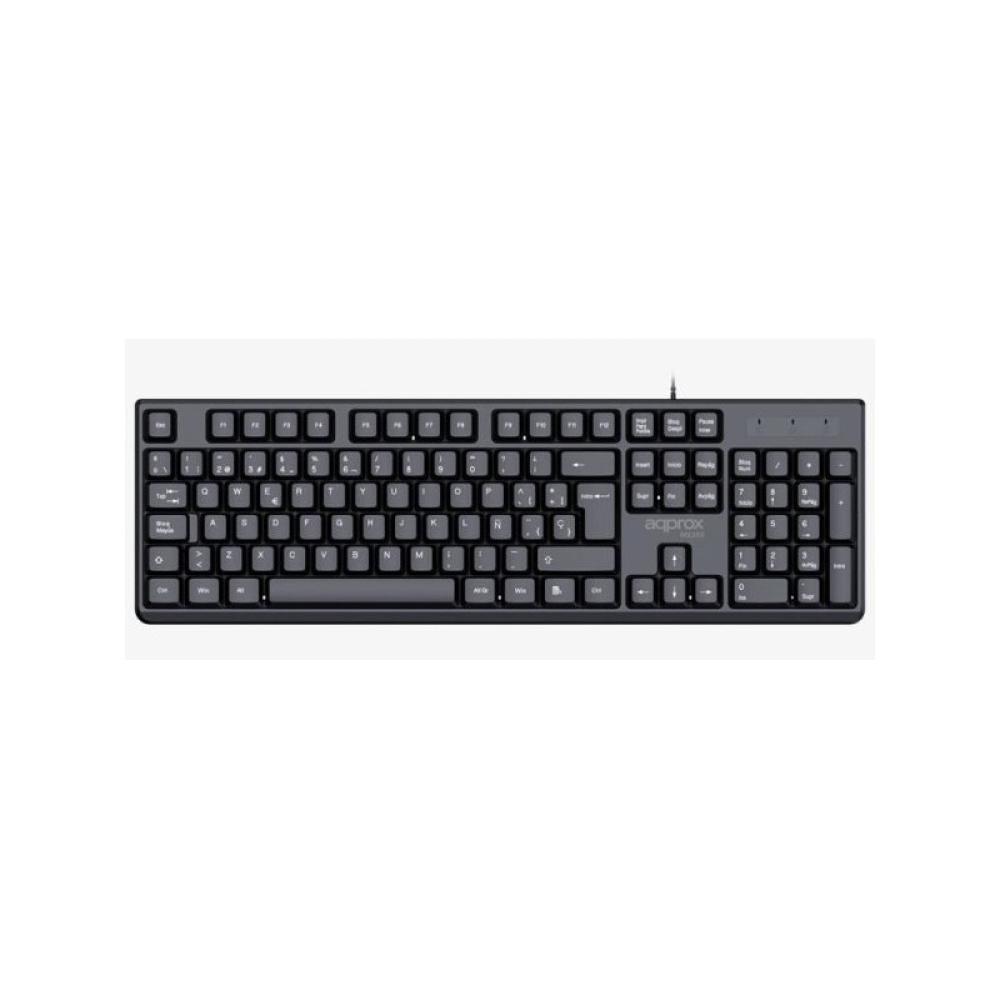 Approx - APPMX205 teclado Hogar USB QWERTY Español Negro