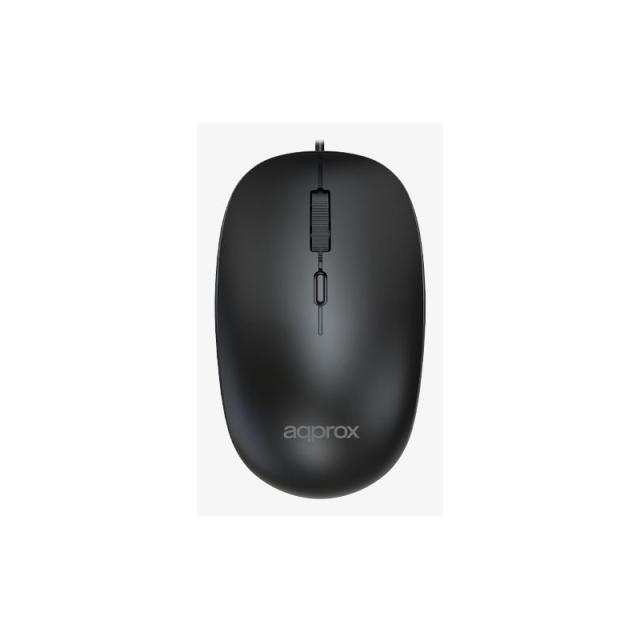 Approx - APPXM100 ratón Hogar Ambidextro USB tipo A Óptico 1600 DPI