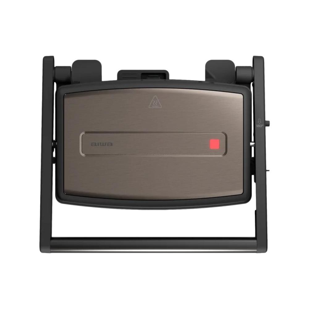 Aiwa - KAMADO sandwichera 1500 W Negro, Acero inoxidable