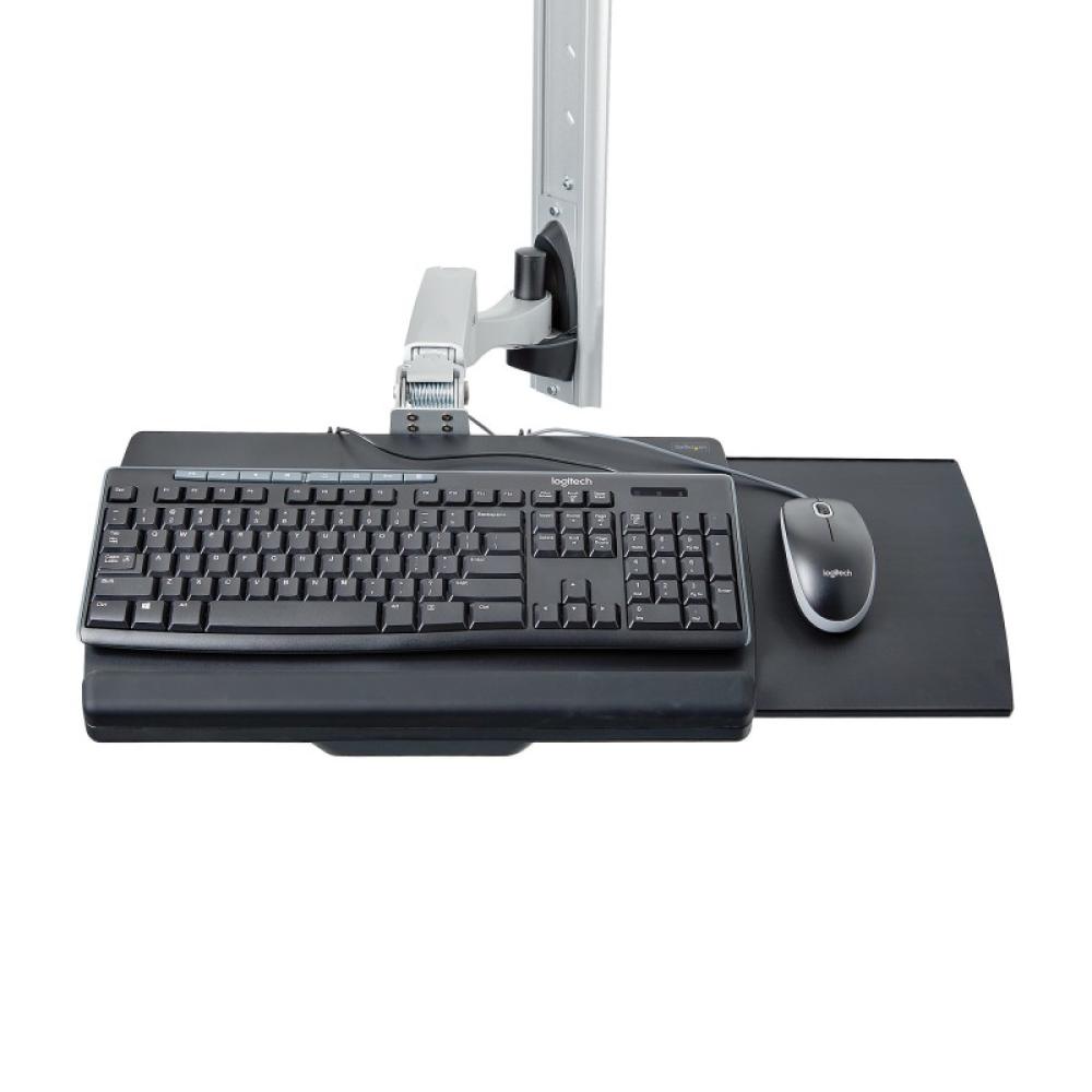 StarTech.com - Estación de Trabajo Soporte de Pared para Monitor VESA de 27 Pulgadas (10kg) con Bracket para CPU / Ordenador y B