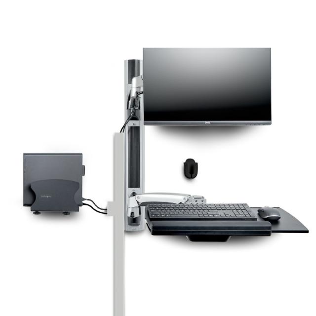 StarTech.com - Estación de Trabajo Soporte de Pared para Monitor VESA de 27 Pulgadas (10kg) con Bracket para CPU / Ordenador y B