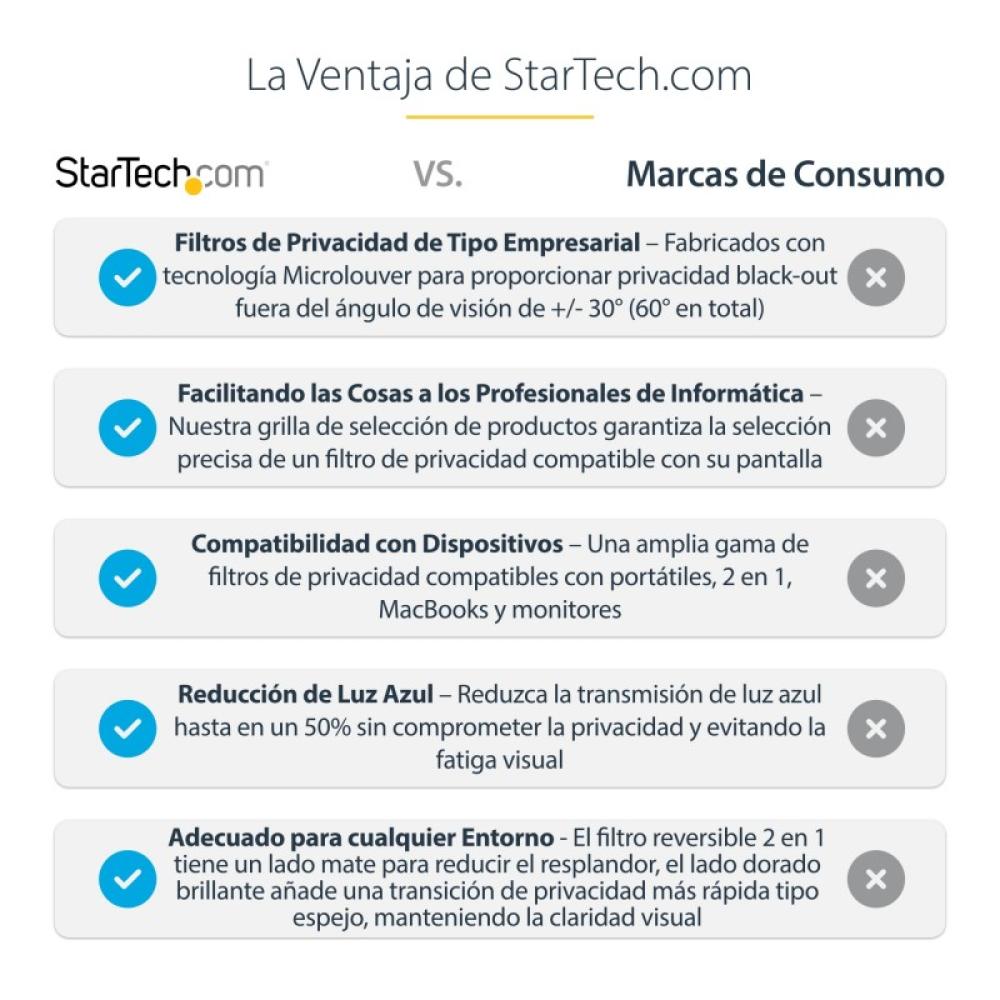 StarTech.com - 156G-PRIVACY-SCREEN filtro para monitor 39,6 cm (15.6") Portátil Filtro de privacidad para pantallas sin marco