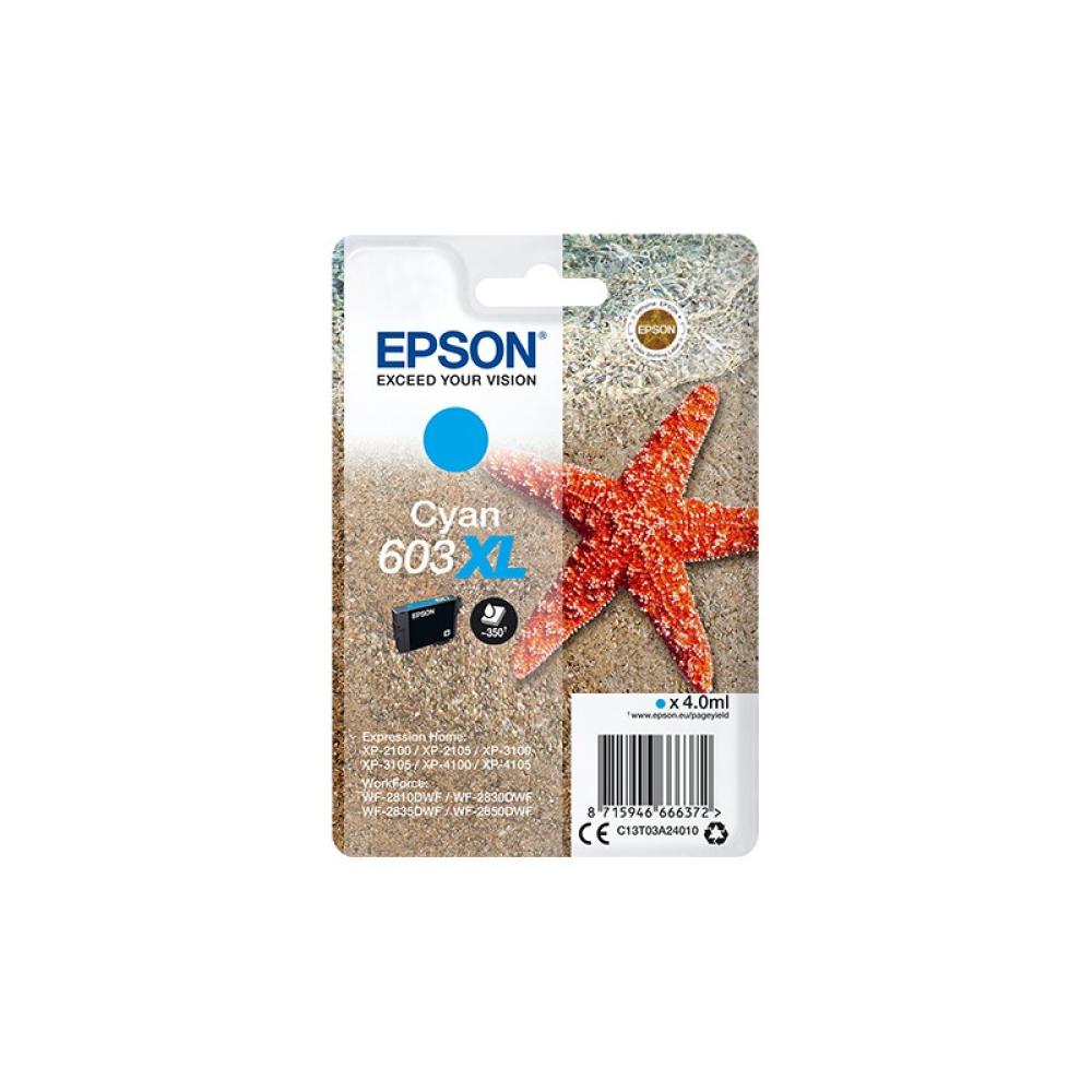Epson - Singlepack Cyan 603XL Ink - C13T03A24010