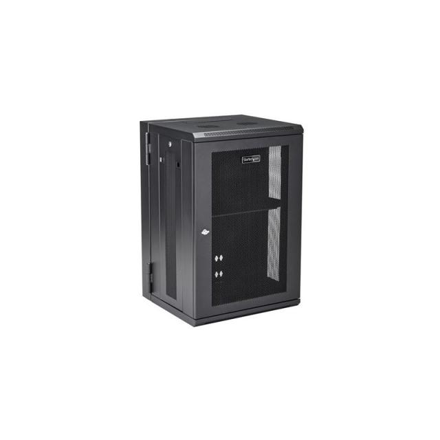 StarTech.com - Armario Rack de Pared para Servidores 18U 19" 4 Columnas y Estante 1U - Rack de Servidores de Montaje en Pared co