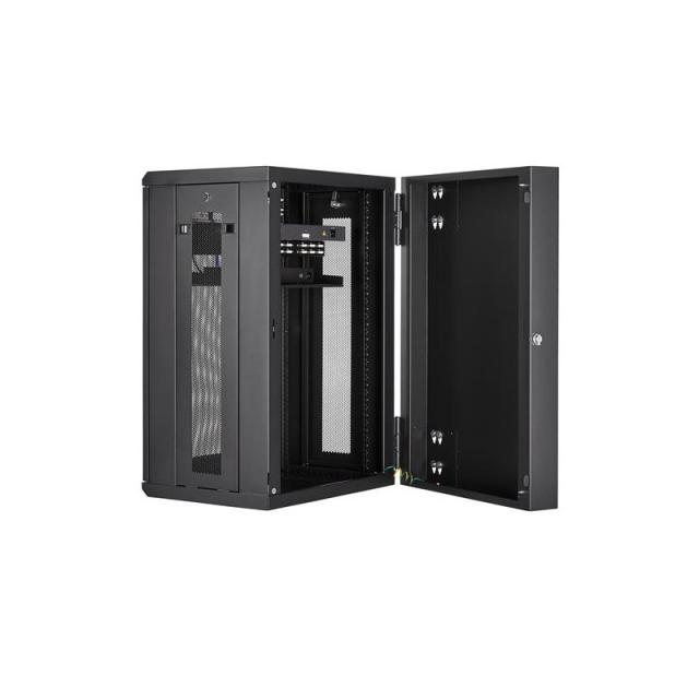 StarTech.com - Armario Rack de Pared para Servidores 18U 19" 4 Columnas y Estante 1U - Rack de Servidores de Montaje en Pared co