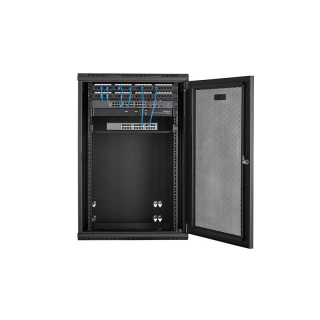 StarTech.com - Armario Rack de Pared para Servidores 18U 19" 4 Columnas y Estante 1U - Rack de Servidores de Montaje en Pared co